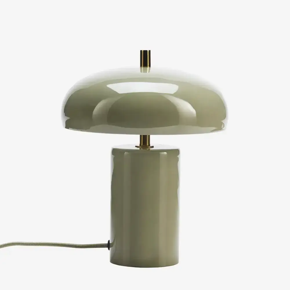 Madam Stoltz Enamel table lamp - Sage