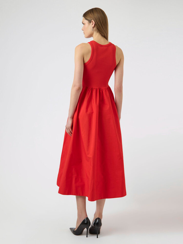 YAS Miri SL Long Dress – Fiery Red