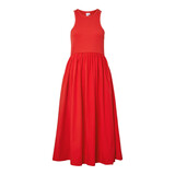 YAS Miri SL Long Dress – Fiery Red