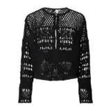 YAS Kahlua LS Crochet Cardigan – Black