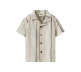 Lil' Atelier Fibert ss Loose Shirt – Coconut Milk