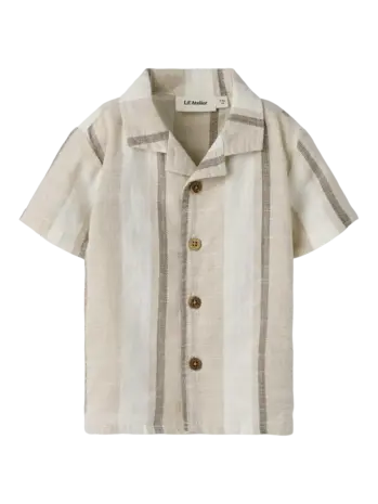 Lil' Atelier Fibert ss Loose Shirt – Coconut Milk