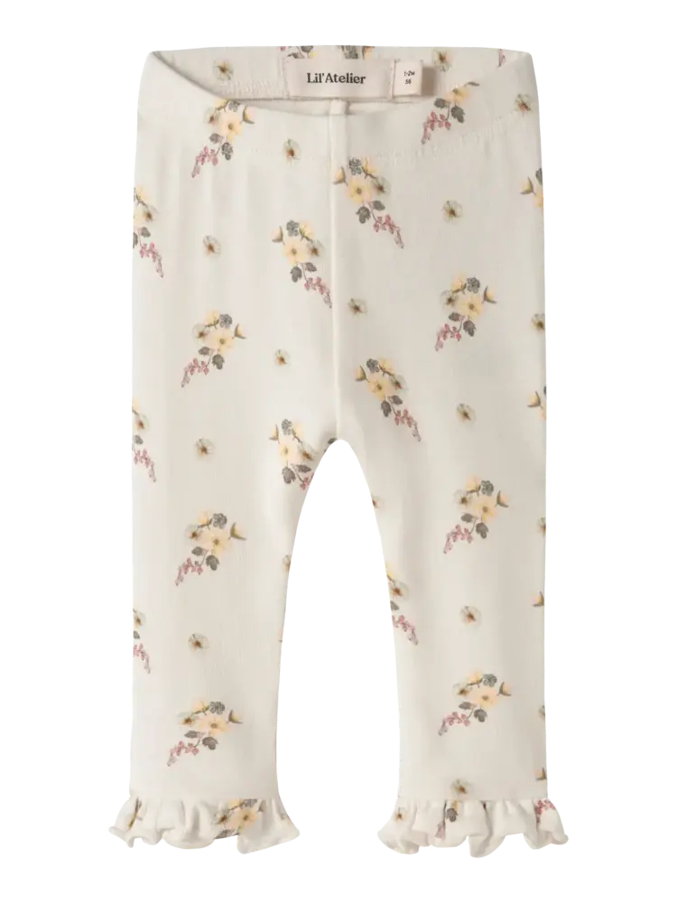 Lil' Atelier Gayo SKA Slim Leggings – Coconut Milk Flower