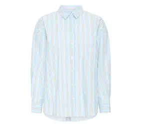 ICHI Samia Shirt - Powder Blue Stripe