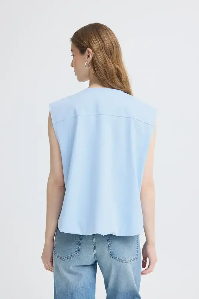 ICHI Kate Waistcoat - Powder Blue