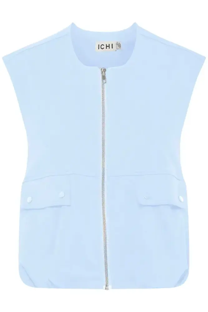 ICHI Kate Waistcoat - Powder Blue