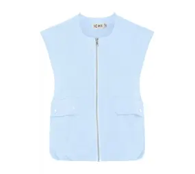 ICHI Kate Waistcoat - Powder Blue