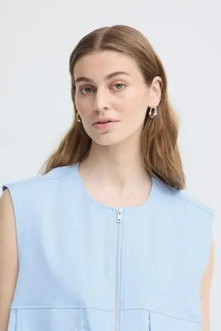 ICHI Kate Waistcoat - Powder Blue