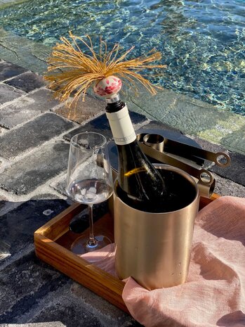 Studio Noticed Flessenstop met keramiek roze