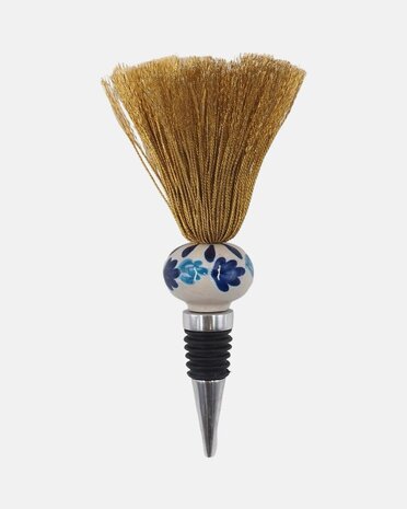 Studio Noticed Flessenstop met keramiek blauw