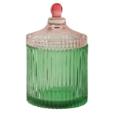 Bonbonniere w/stripes - Green/rose