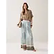 Summum Woman Trousers Palmtree print single border - Glacier Blue