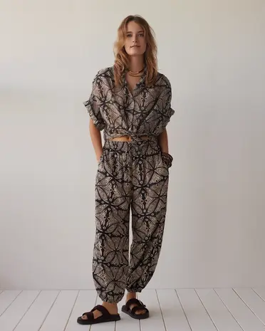 Summum Woman Blouse Ethnic print - Black Summum Woman Blouse Ethnic print - Black