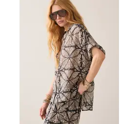 Summum Woman Blouse Ethnic print - Black Summum Woman Blouse Ethnic print - Black