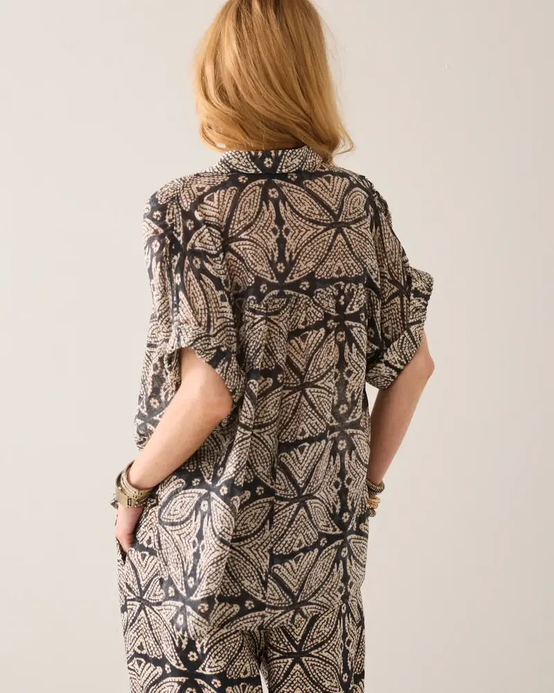 Summum Woman Blouse Ethnic print - Black Summum Woman Blouse Ethnic print - Black