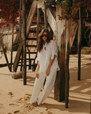 Summum Woman Blouse Crispy poplin - Off White Summum Woman Blouse Crispy poplin - Off White