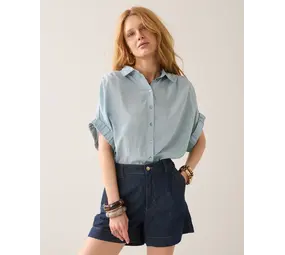 Summum Woman Blouse short sleeves Viscose cotton - Glacier Blue