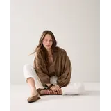 Summum Woman Blouse Ramie - Dark Clay