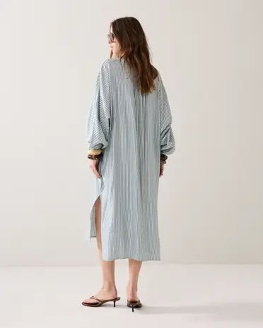 Summum Woman Dress Stripe - Glacier Blue