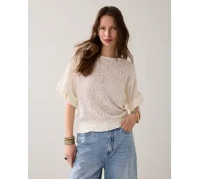 Summum Woman Top Open jaquard - Off White