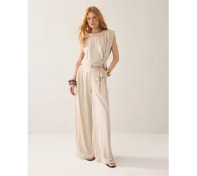 Summum Woman Trouser Linen look - Pebble Beige