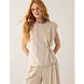 Summum Woman Top Linen look - Pebble Beige