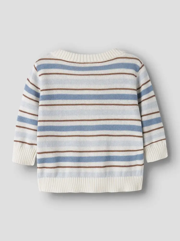 Lil' Atelier Hito LS Knit Card – Coconut Milk Dusty Blue