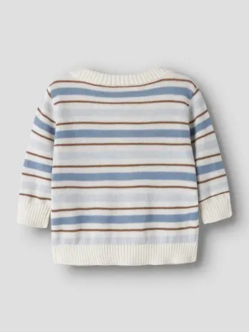 Lil' Atelier Hito LS Knit Card – Coconut Milk Dusty Blue
