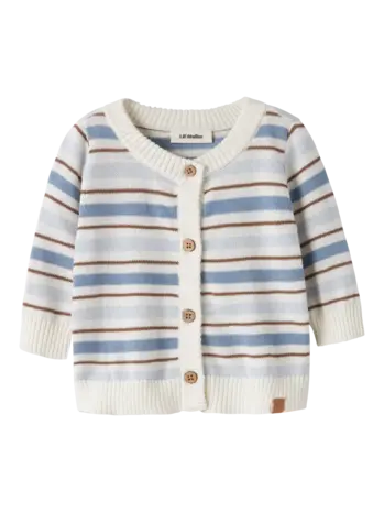 Lil' Atelier Hito LS Knit Card – Coconut Milk Dusty Blue