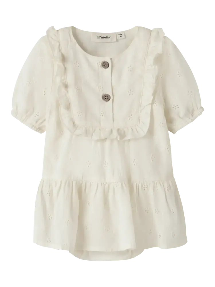 Lil' Atelier Hosa SS Loose Body Dress – Coconut Milk