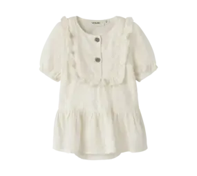 Lil' Atelier Hosa SS Loose Body Dress – Coconut Milk