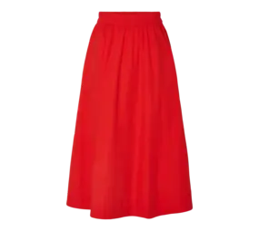 YAS Colea HW Ankle Skirt – Fiery Red