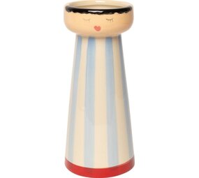 Eja International Vaas mrs & miss - Red/light blue