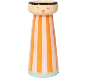 Eja International Vaas mrs & miss - Orange/light red/mint