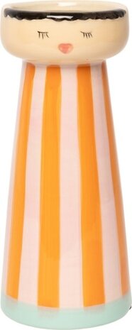 Eja International Vaas mrs & miss - Orange/light red/mint