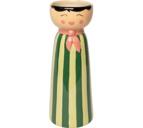 Eja International Vaas mrs & miss - Green/rosa