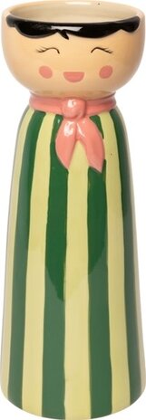Eja International Vaas mrs & miss - Green/rosa