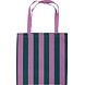 Tote bag, stripe - Violet/petrol