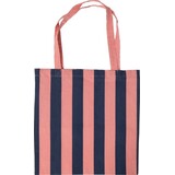 Tote bag, stripe - Blue/pink