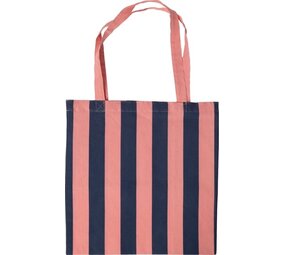 Eja International Tote bag, stripe - Blue/pink