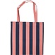 Tote bag, stripe - Blue/pink