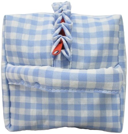 Toilettas Checkered - Blue - Large