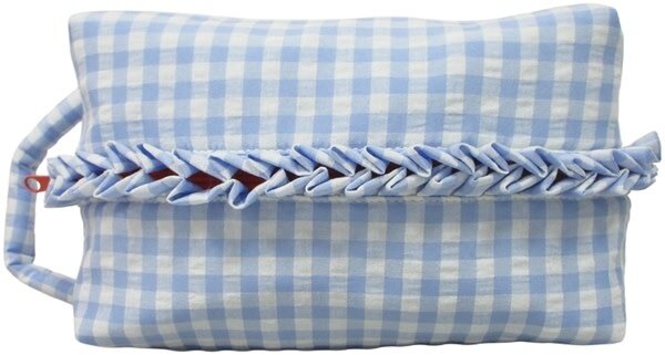 Toilettas Checkered - Blue - Large