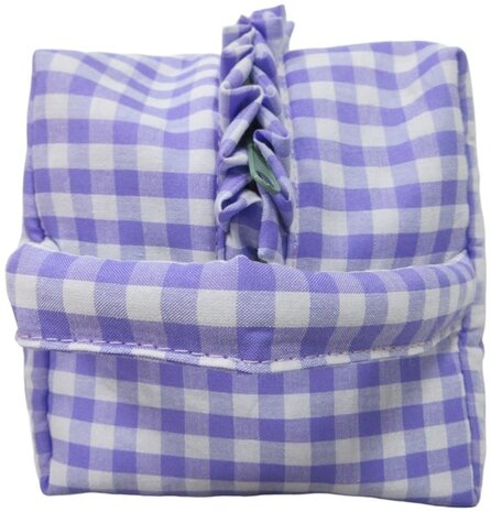 Eja International Toilettas  Checkered  - Purple - Large