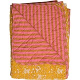 Quilt Ethnic - Small flower - Yellow/pink - 140x180 cm
