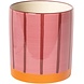 Eja International Bloempot met lijnen - Orange/pink/maroon 11xø10 cm