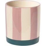 Bloempot met strepen - Violet/petrol 11xø10 cm