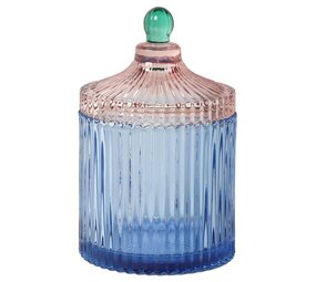 Eja International Bonbonniere w/stripes - Blue/rose