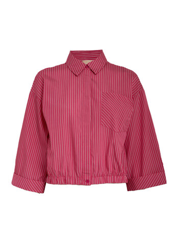 Peppercorn Ommie Shirt - Fuchsia Fedora Stripe