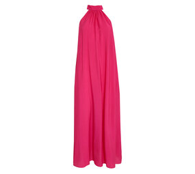 Peppercorn Opeya Solid Halterneck Dress - Fuchsia Fedora